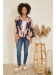 Mela London Blossom Print Kimono, Navy