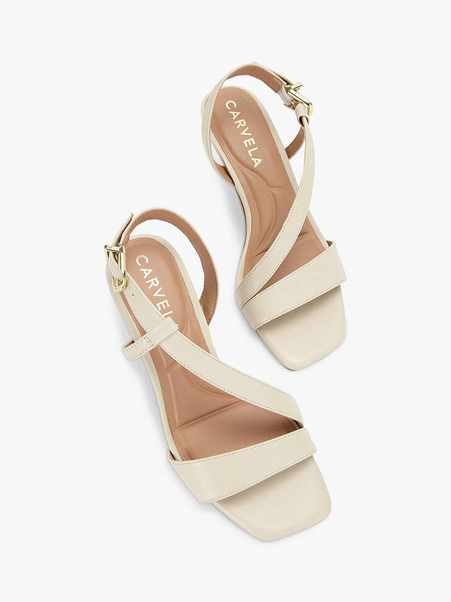 Carvela Salute Strappy Heeled Sandals, Natural Putty