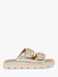 Carvela Pavilion Leather Double Strap Sandals, Gold