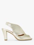 Carvela Arabella Comfort Cone Heel Open Toe Leather Court Shoes, Gold