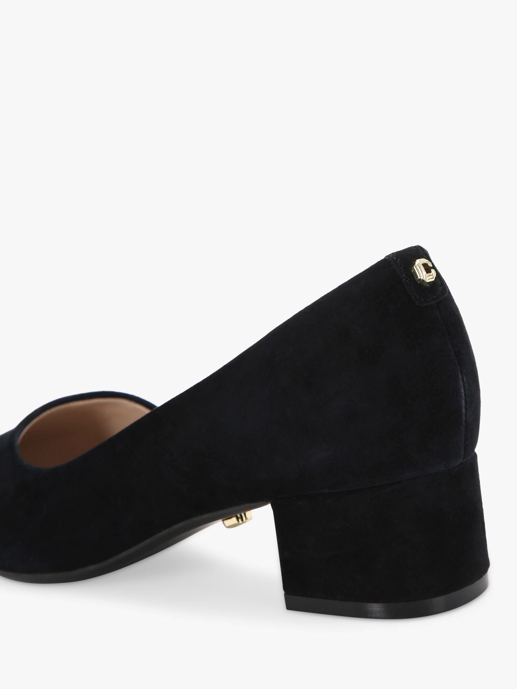 Carvela Camilla Leather Court Shoes, Black, 3