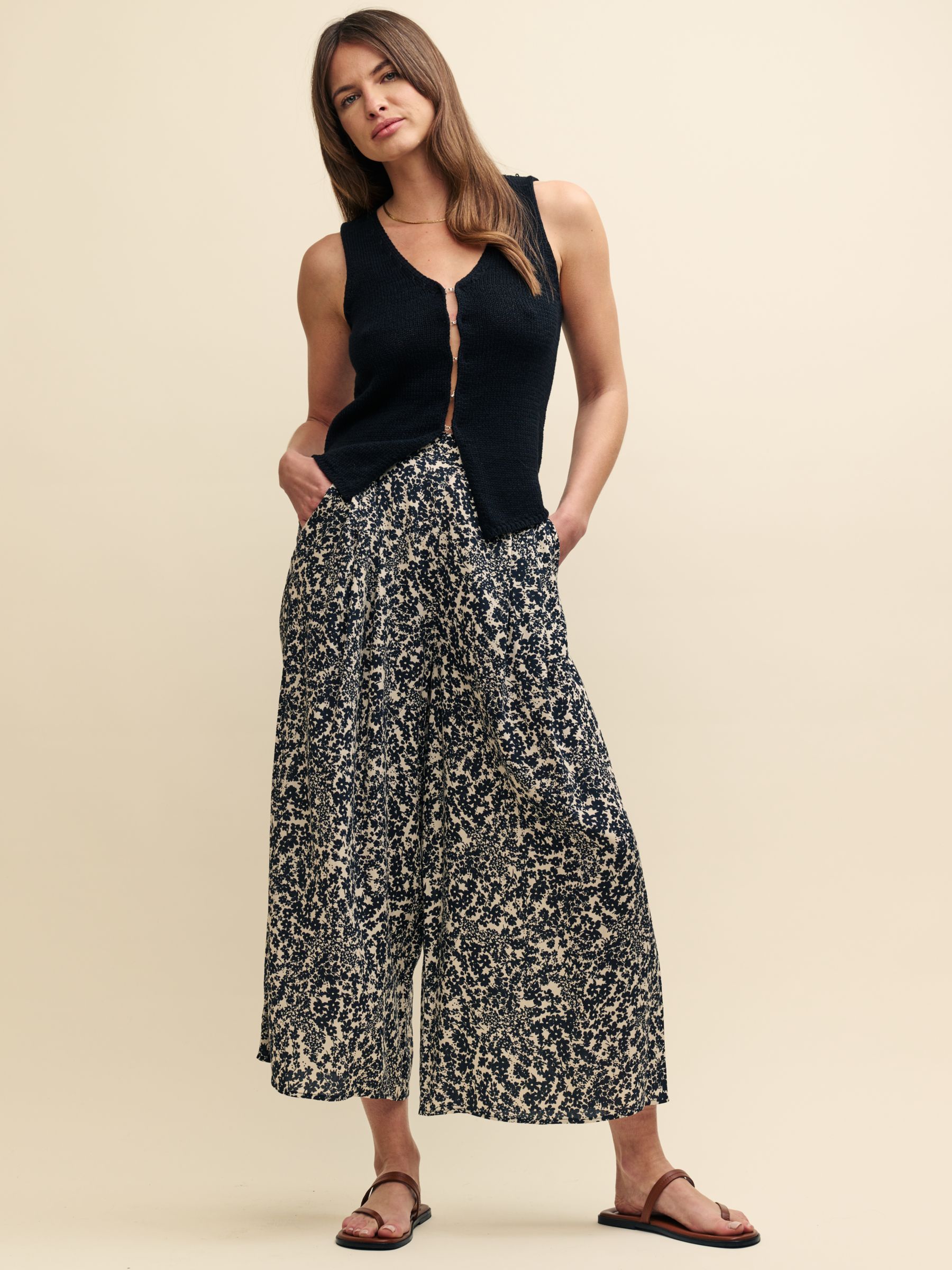 Buy Nobody's Child Zeena Cropped Trousers, Multi Online at johnlewis.com
