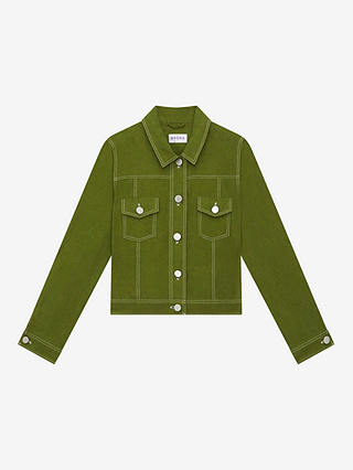 Brora Linen Utility Jacket, Moss Green
