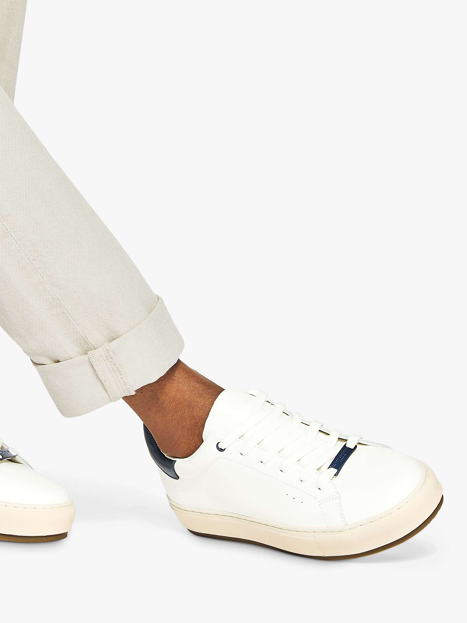 Buy Kurt Geiger London Laney 3 Leather Trainers, White/Multi Online at johnlewis.com