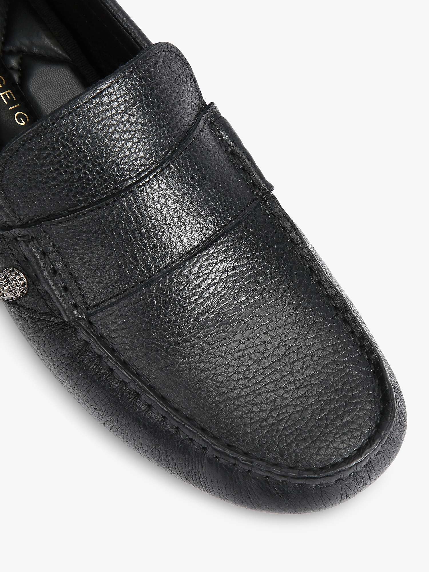 Buy Kurt Geiger London Stirling Leather Loafers, Black Online at johnlewis.com