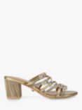 Kurt Geiger London Pierra Block Heel Mules, Natural Beige