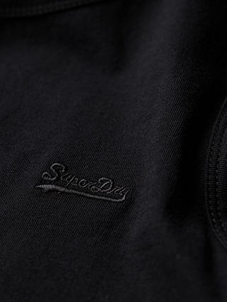 Superdry Essential Organic Cotton Logo Vest Top, Black