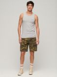 Superdry Essential Organic Cotton Logo Vest Top, Grey Marl