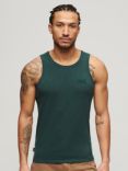 Superdry Essential Organic Cotton Logo Vest Top, Buck Green Marl