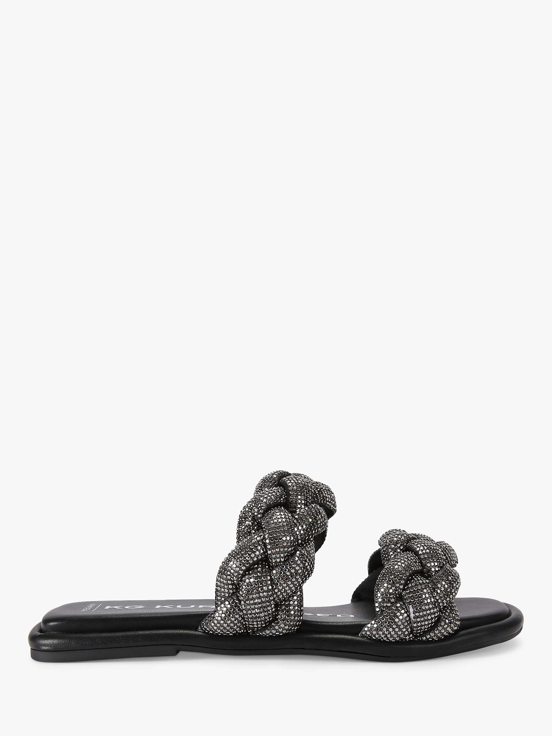 Buy KG Kurt Geiger Rogan Embellished Braided Strap Sandals Online at johnlewis.com