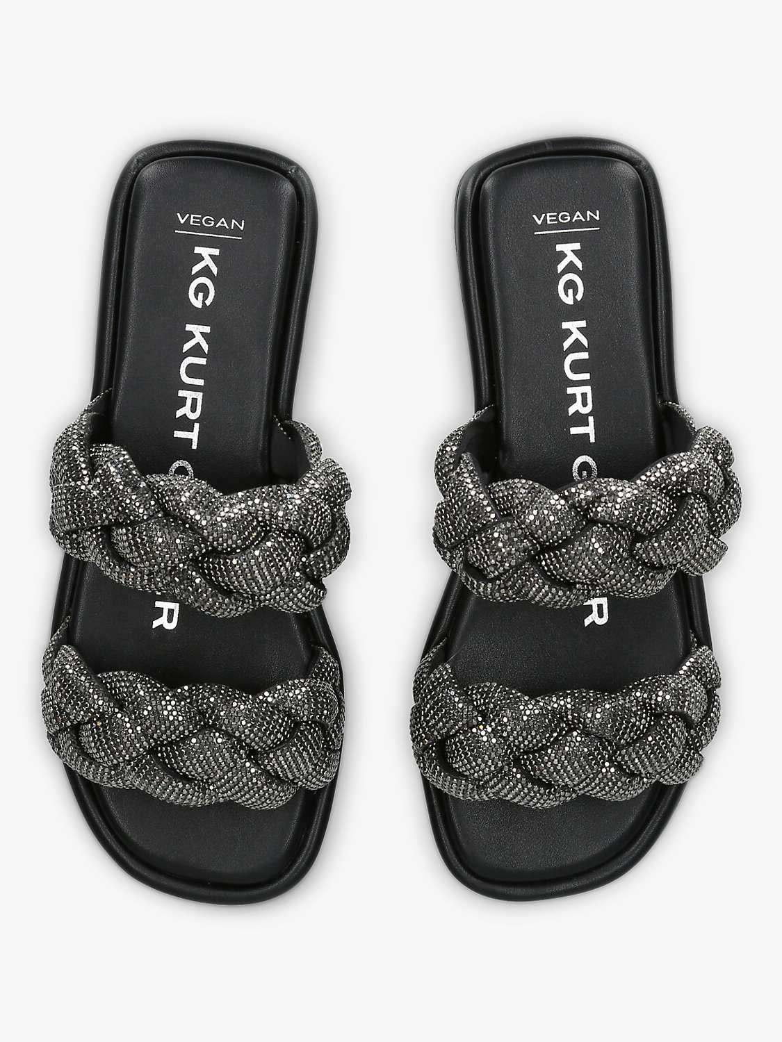 Buy KG Kurt Geiger Rogan Embellished Braided Strap Sandals Online at johnlewis.com