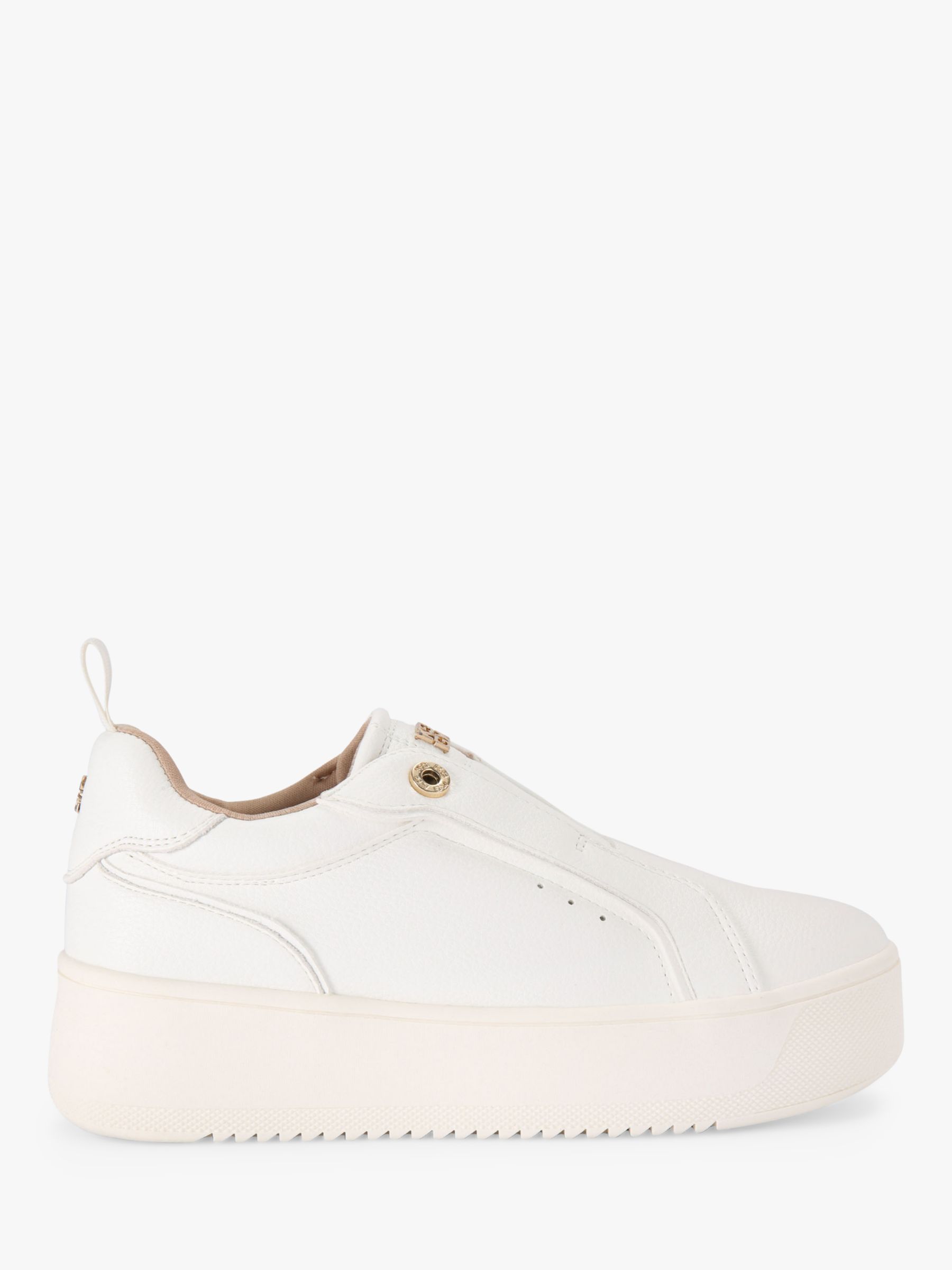 KG Kurt Geiger Lucia Flatform Trainers, White at John Lewis & Partners