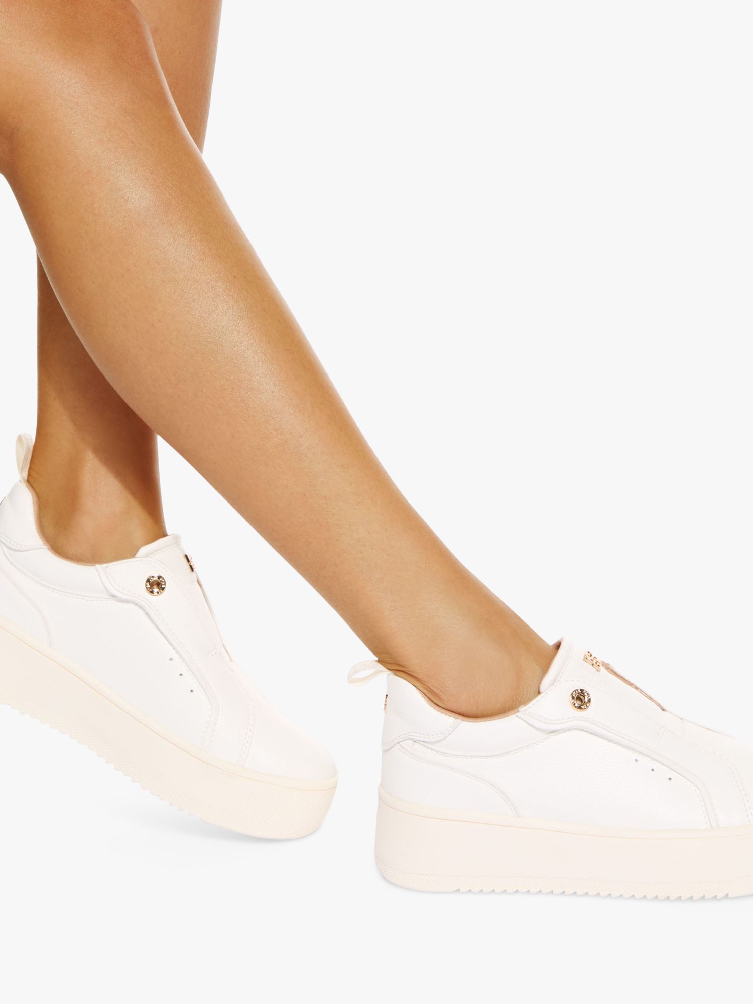 KG Kurt Geiger Lucia Flatform Trainers, White at John Lewis & Partners