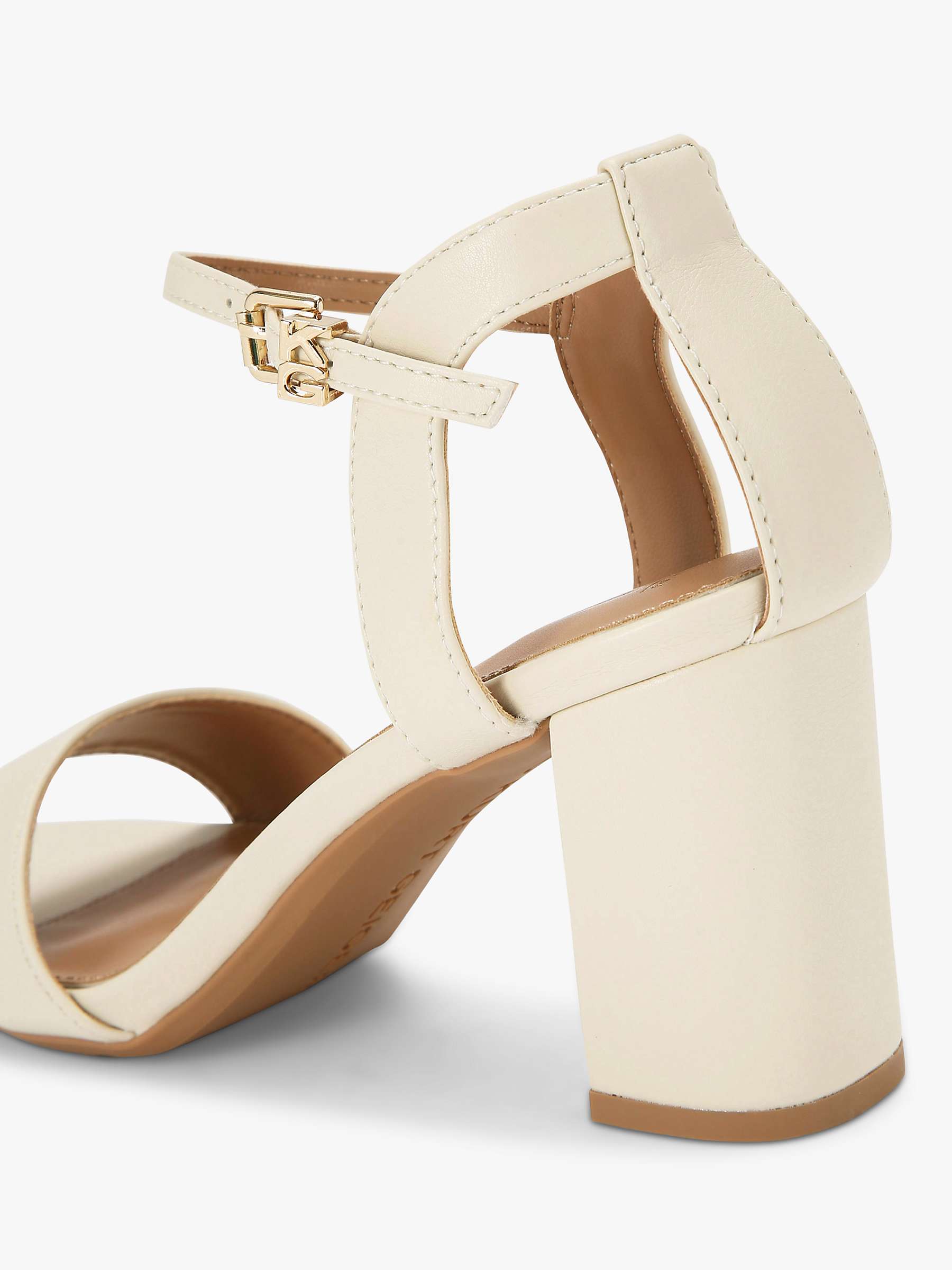 Buy KG Kurt Geiger Fleur Block Heel Sandals, Putty Online at johnlewis.com