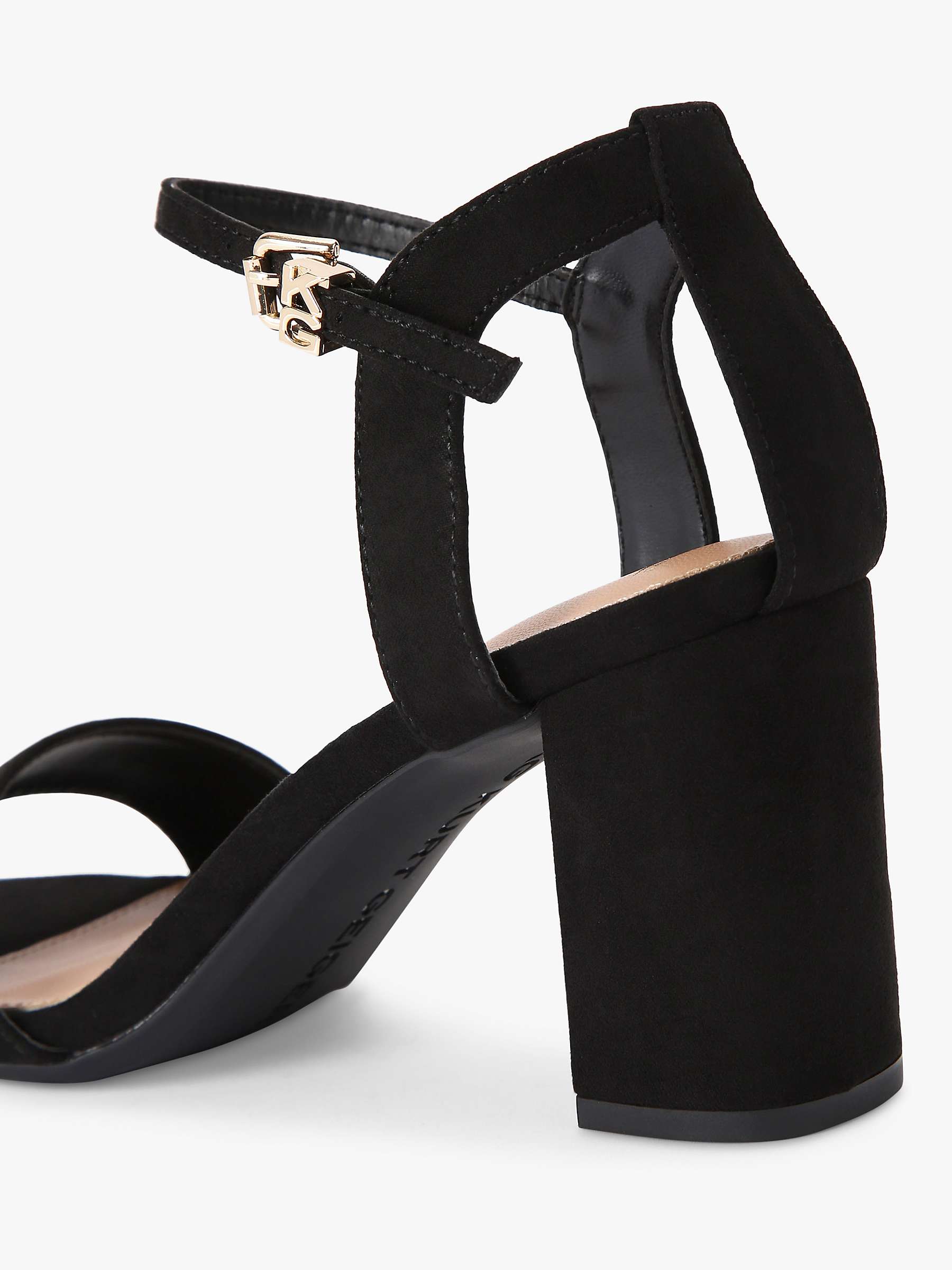 Buy KG Kurt Geiger Fleur Block Heel Sandals, Black Online at johnlewis.com