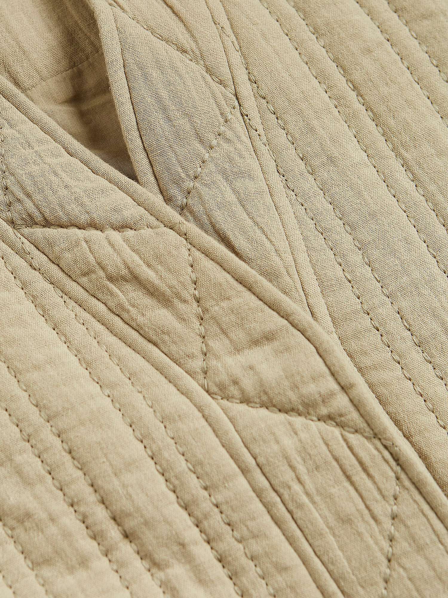 Buy Mint Velvet Quilted Stitch Detail Cotton Gilet, Beige Online at johnlewis.com