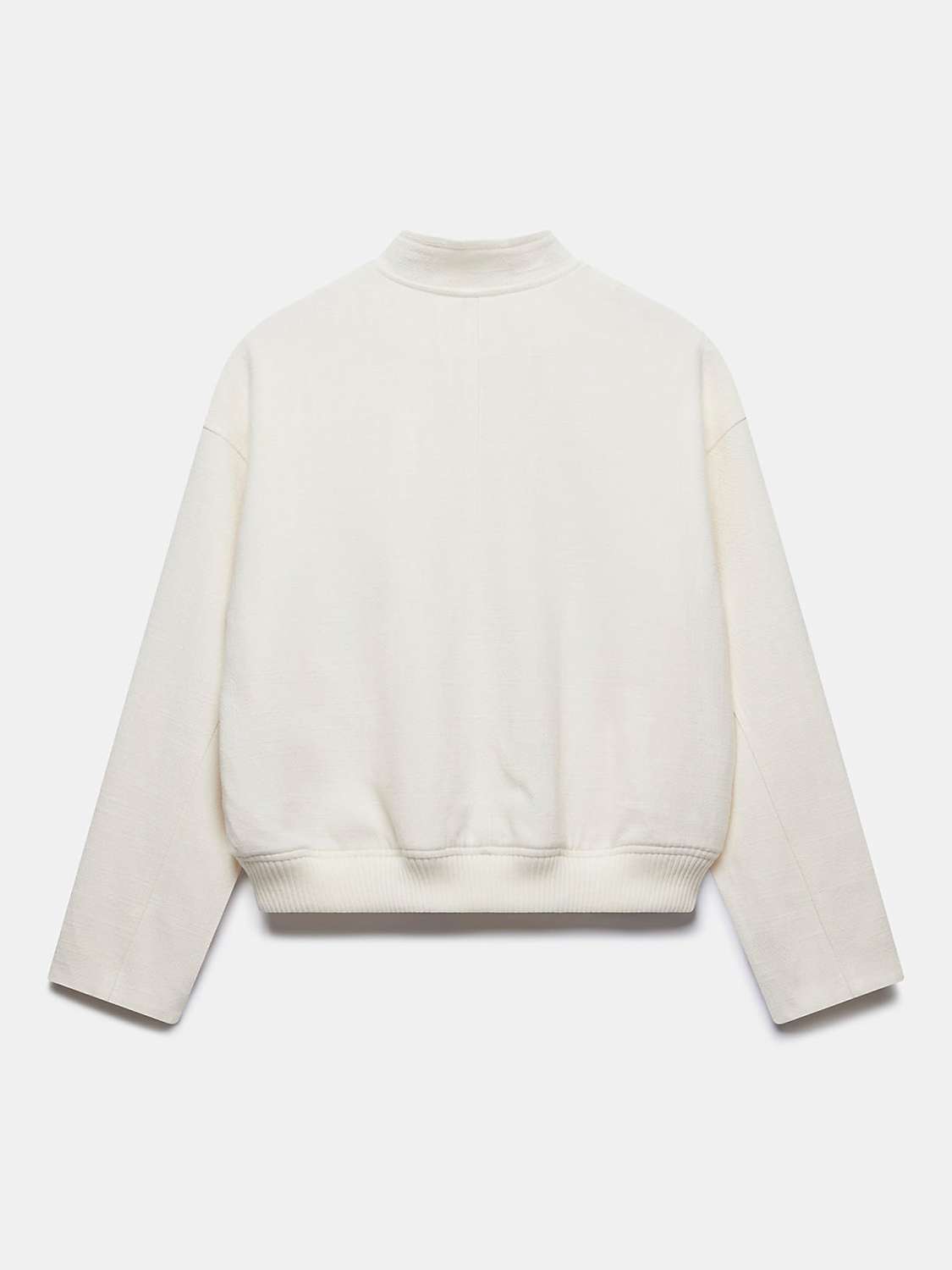 Buy Mint Velvet Textured Bomber Jacket, White Ivory Online at johnlewis.com