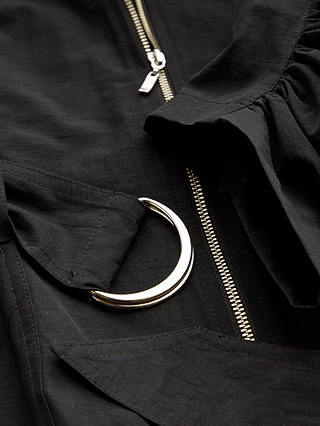 Mint Velvet Ched Ruched Sleeve Jumpsuit, Black