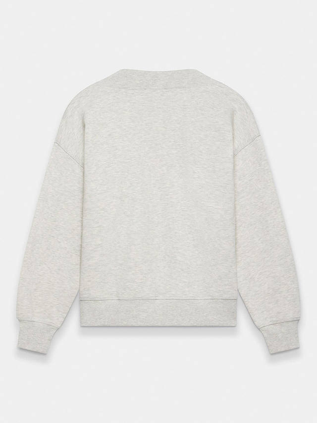 Mint Velvet High Neck Sweatshirt, Light Grey