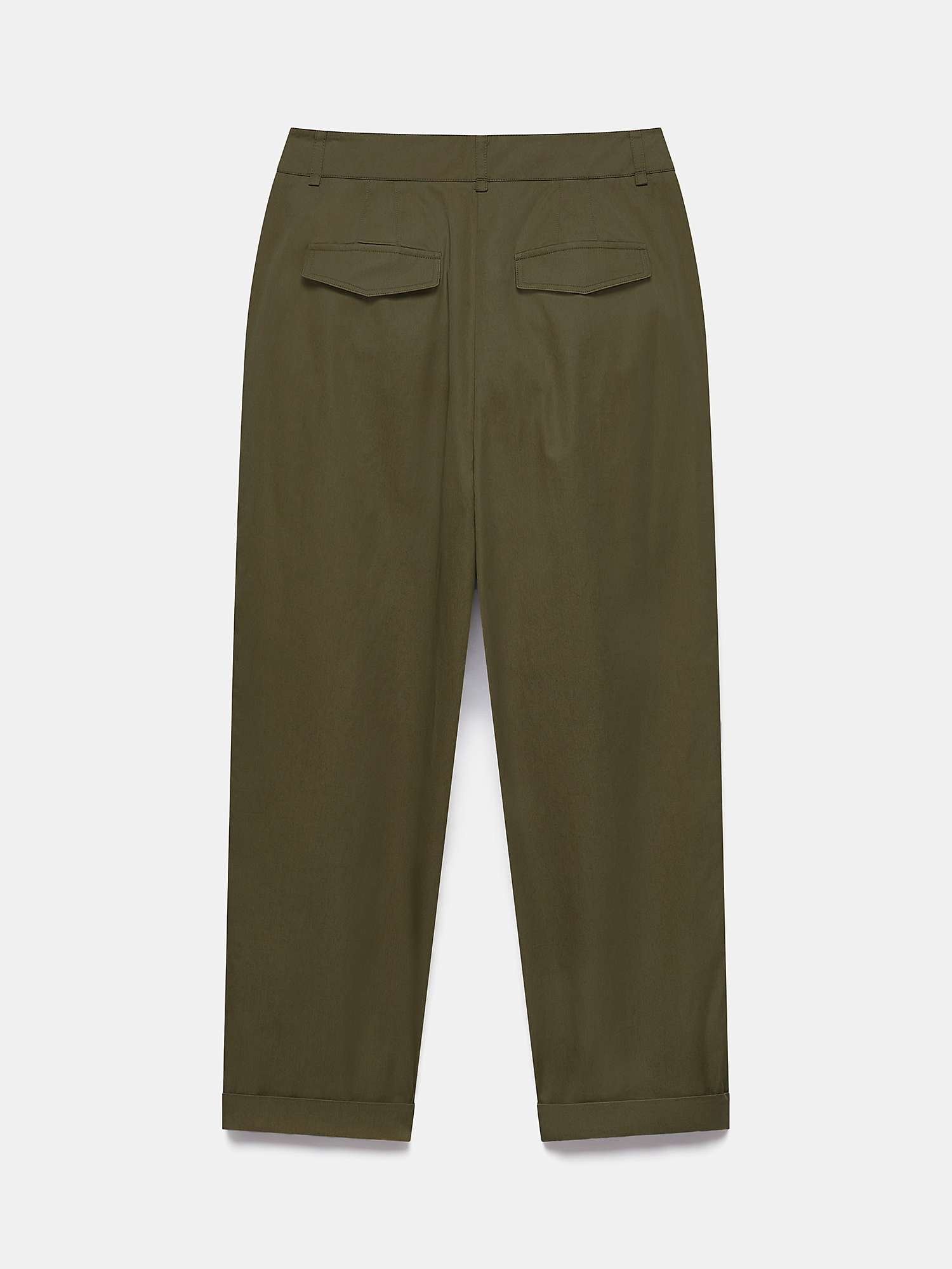 Buy Mint Velvet Pleat Front Tapered Cotton Trousers Online at johnlewis.com