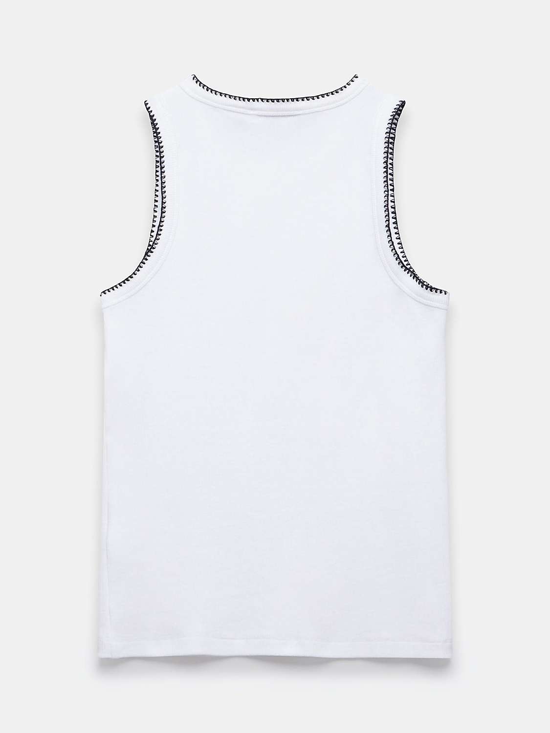 Buy Mint Velvet Stitch Detail Cotton Stretch Vest, White Ivory Online at johnlewis.com