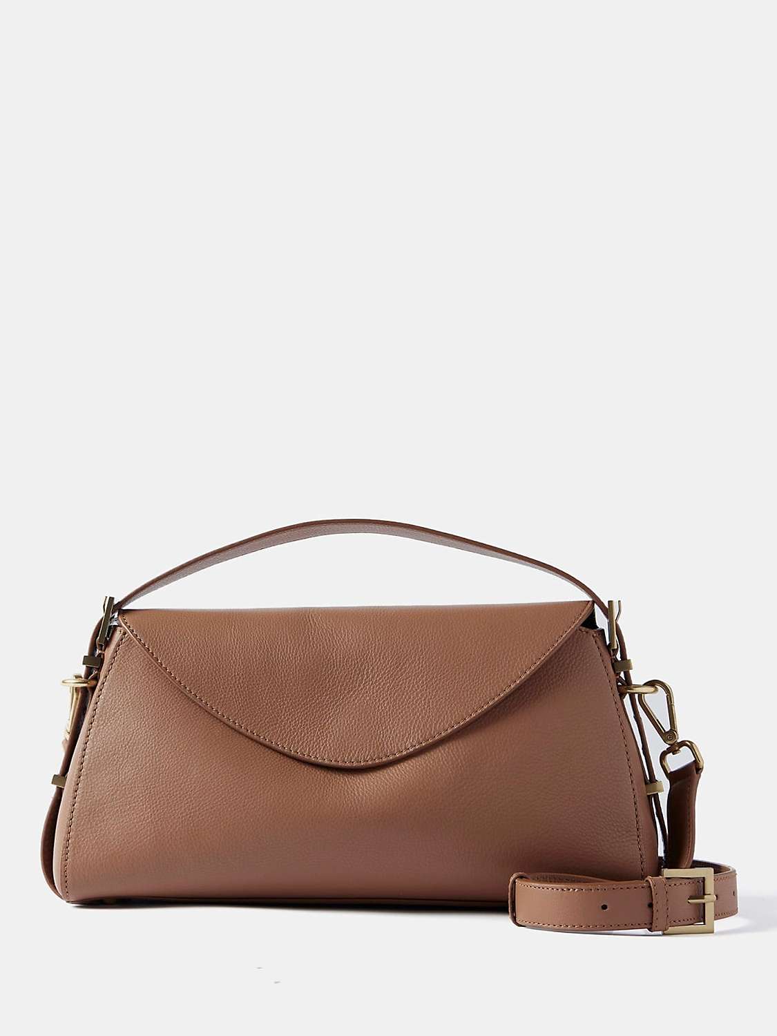 Buy Mint Velvet Leather Shoulder Bag, Brown Tan Online at johnlewis.com