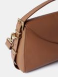 Mint Velvet Leather Shoulder Bag, Brown Tan