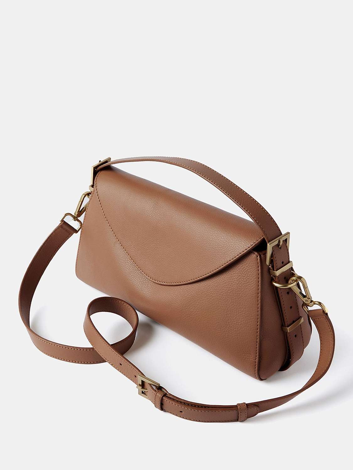 Buy Mint Velvet Leather Shoulder Bag, Brown Tan Online at johnlewis.com