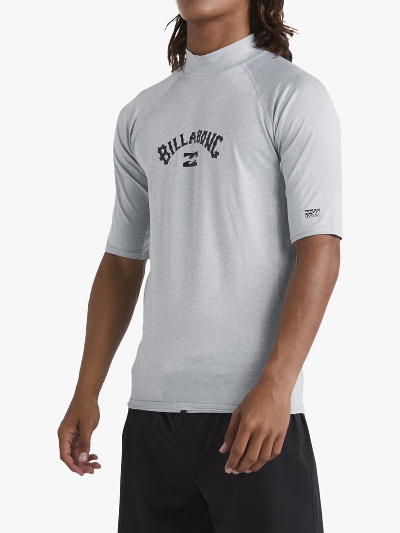 Billabong Arch Wave Elbow Sleeve UPF 50 Surf T-Shirt, Alloy, S