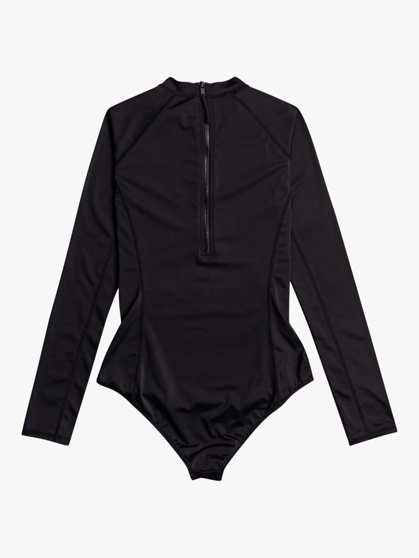 Billabong Tropic Long Sleeve One-Piece Swimsuit, Black Pebble, XS