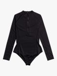 Billabong Tropic Long Sleeve One-Piece Swimsuit, Black Pebble