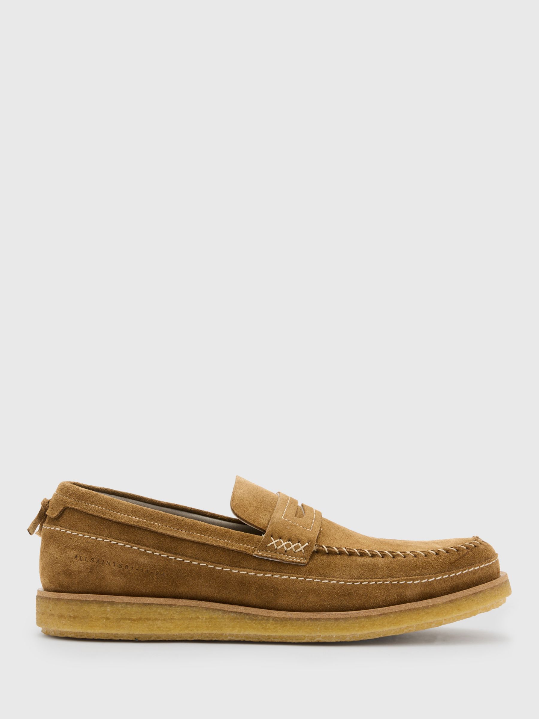 AllSaints Jago Leather Loafers, Tan, 10