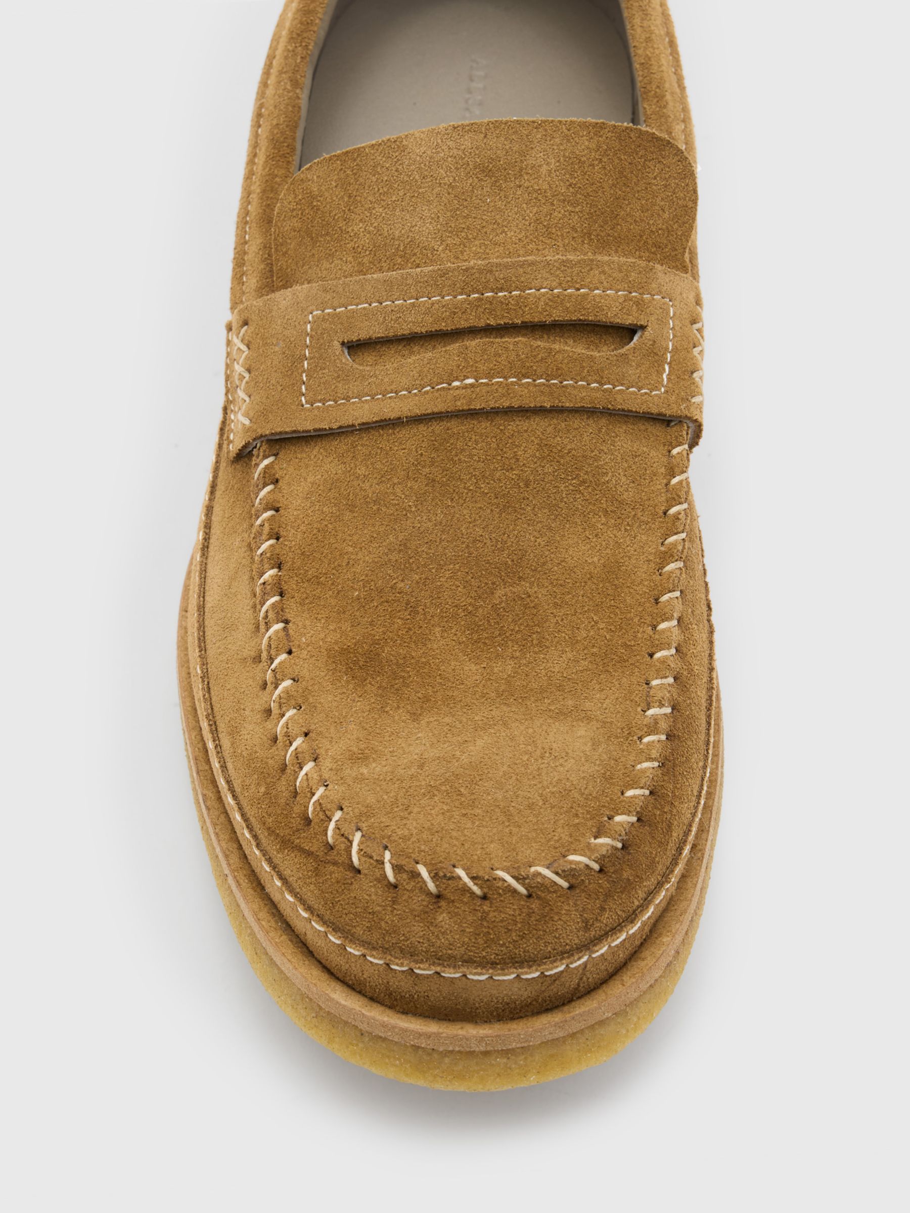 Buy AllSaints Jago Leather Loafers, Tan Online at johnlewis.com
