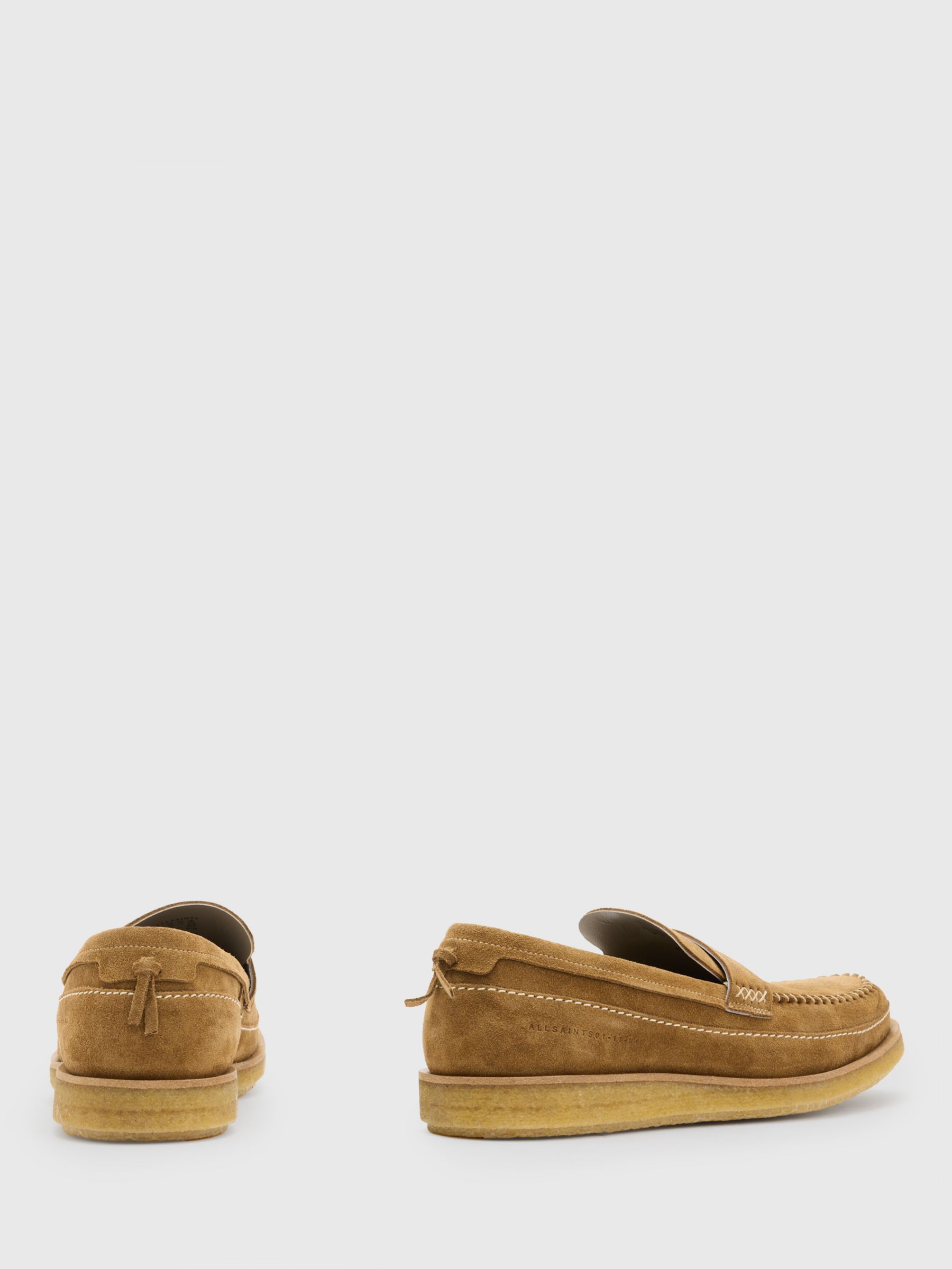 AllSaints Jago Leather Loafers, Tan, 10