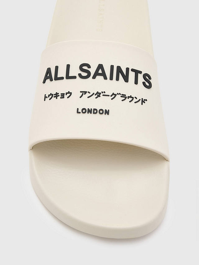 AllSaints Underground Sliders, White