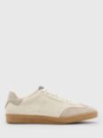 AllSaints Leo Suede Low Top Trainers, Parchment White