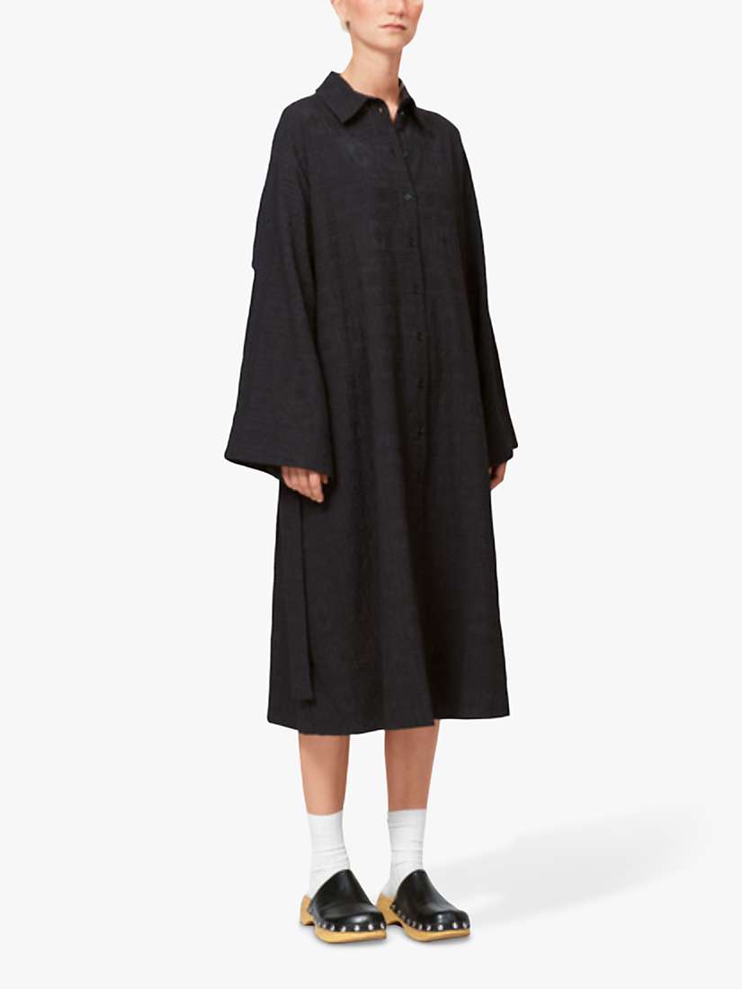 Buy nué notes Sune Midi Shirt Dress, Black Online at johnlewis.com