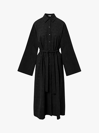 nué notes Sune Midi Shirt Dress, Black