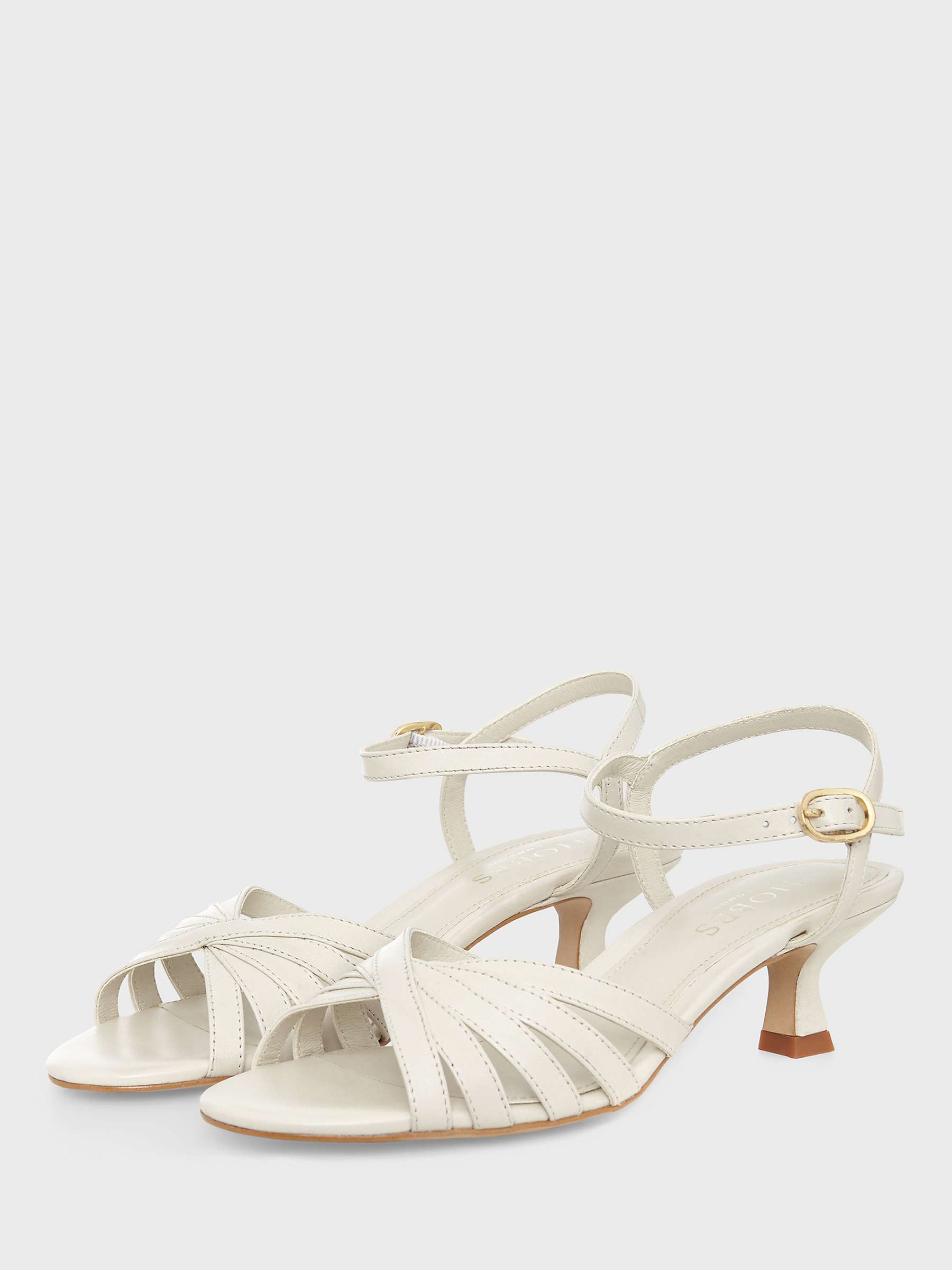 Buy Hobbs Lacey Leather Sandals, Ivory Online at johnlewis.com