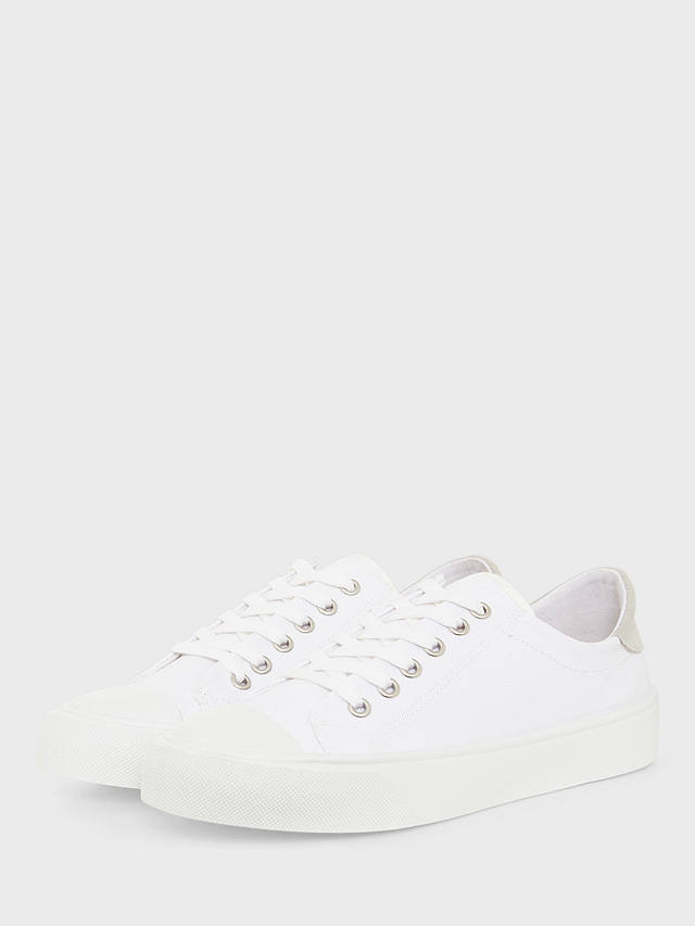 Hobbs Kasia Canvas Low Top Trainers, White