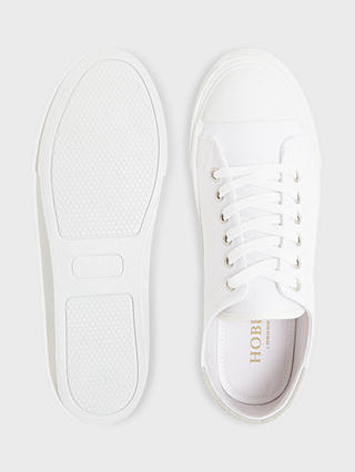 Hobbs Kasia Canvas Low Top Trainers, White