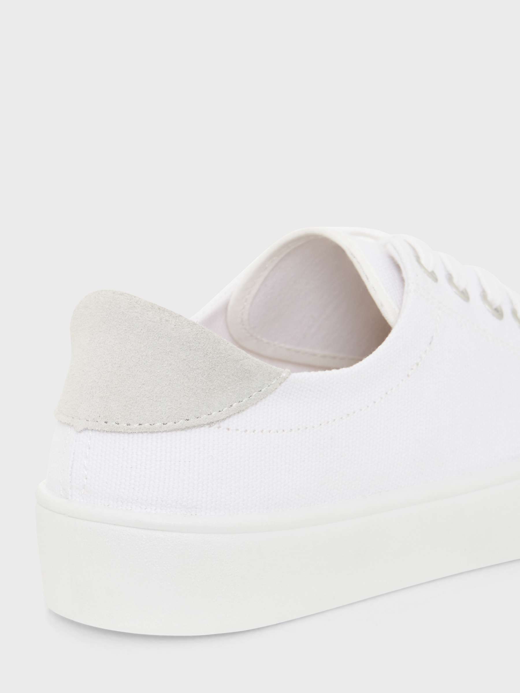 Buy Hobbs Kasia Canvas Low Top Trainers, White Online at johnlewis.com