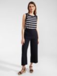 Hobbs Simone Cropped Trousers, Navy