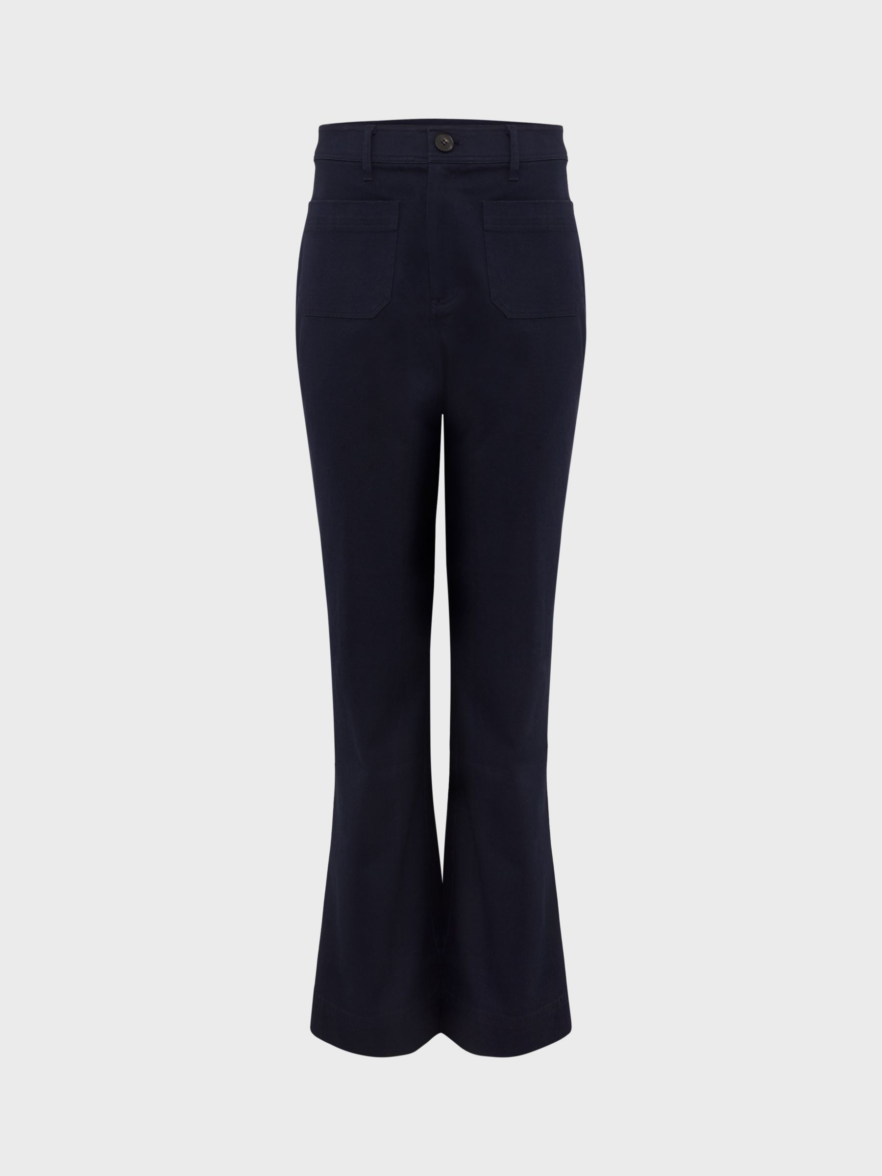 Buy Hobbs Kim Flared Trousers, Midnight Online at johnlewis.com