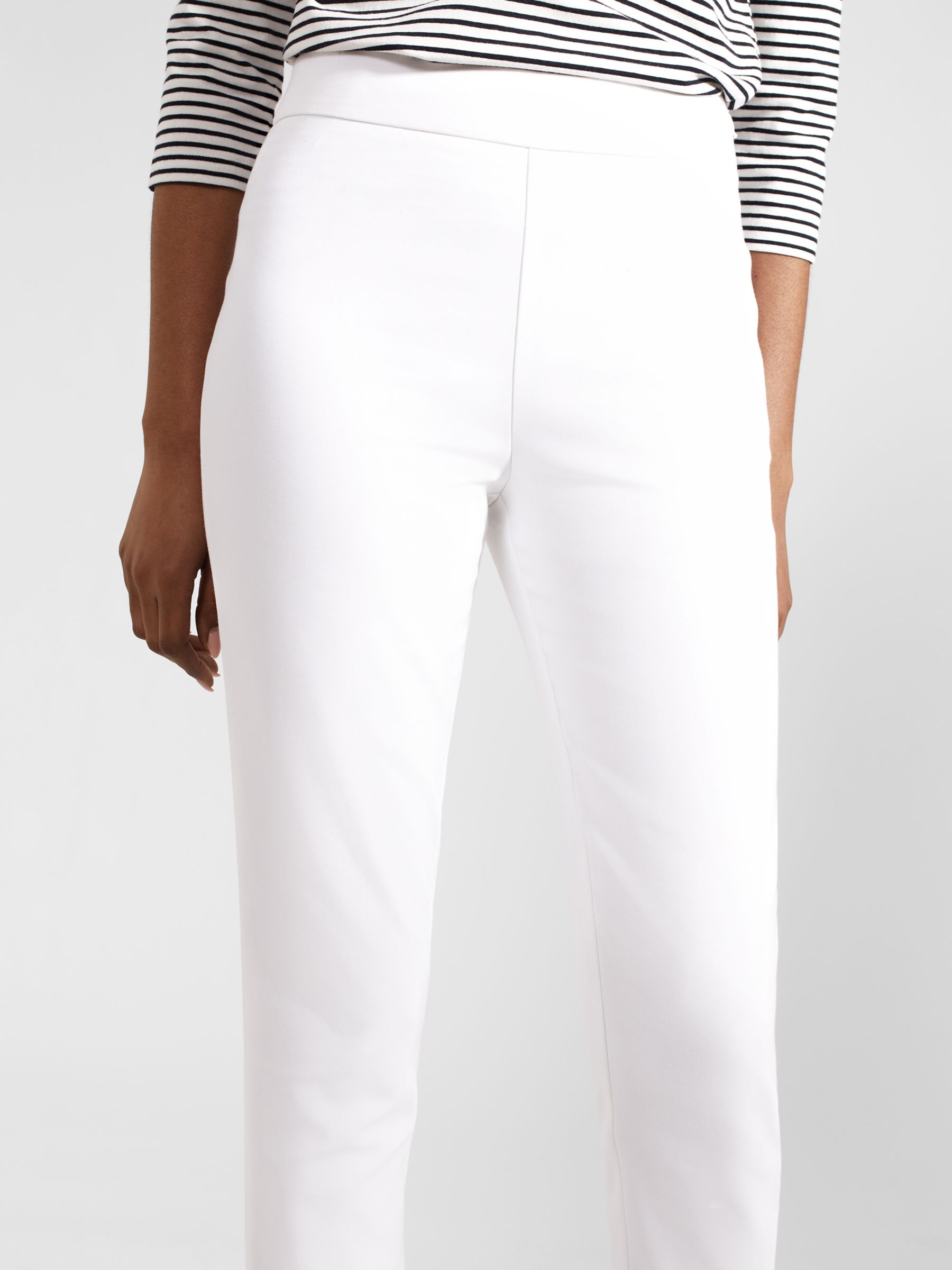 Buy Hobbs Giselle Skinny Fit Capri Trousers, White Online at johnlewis.com