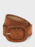 Hobbs Savannah Suede Belt, Tan