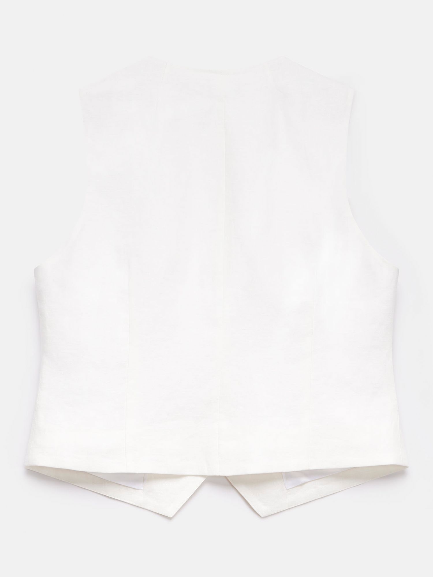 Buy Mint Velvet Linen Tailored Waistcoat, White Ivory Online at johnlewis.com