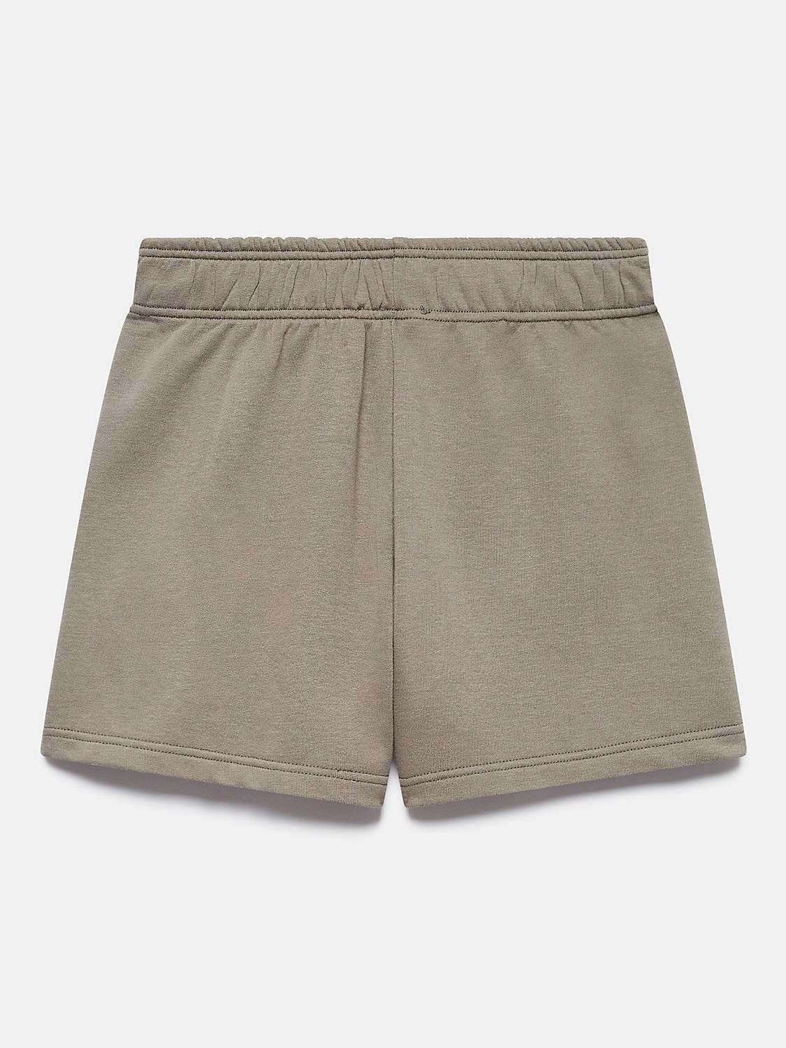 Buy Mint Velvet Cotton Blend Sweat Shorts, Green Khaki Online at johnlewis.com