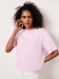 Mint Velvet Cotton Boxy T-Shirt, Mid Pink, Mid Pink