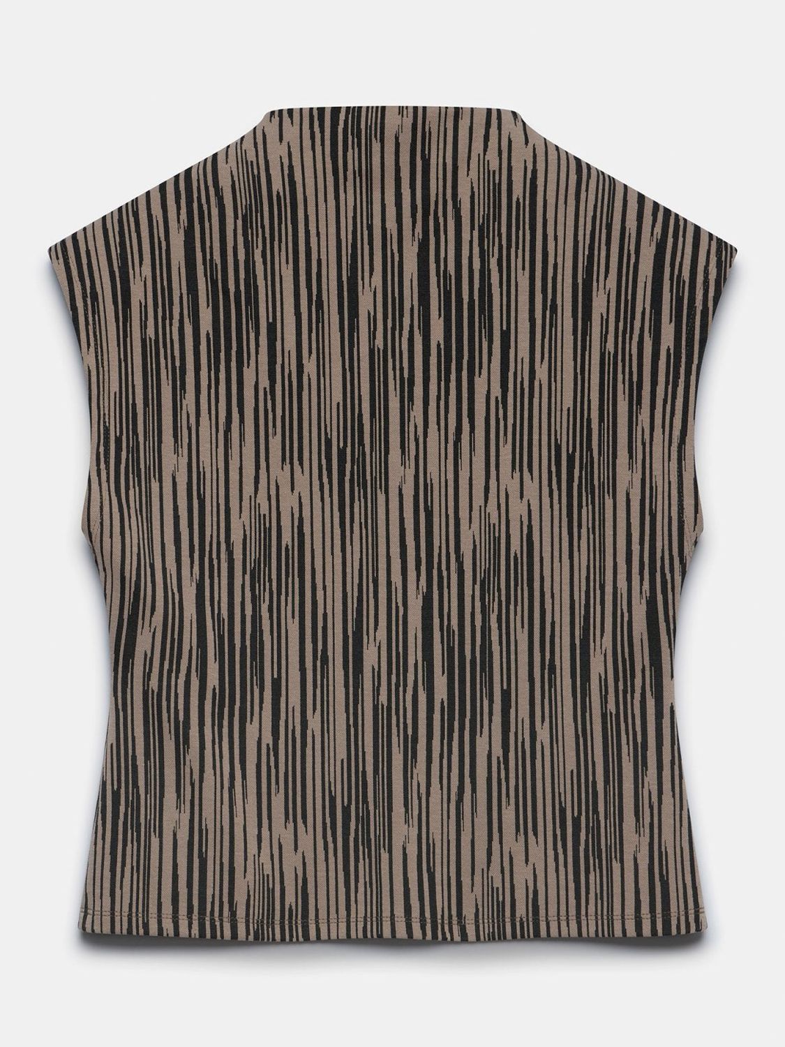 Buy Mint Velvet Abstract Stripe Jacquard High Neck Top, Black/Multi Online at johnlewis.com
